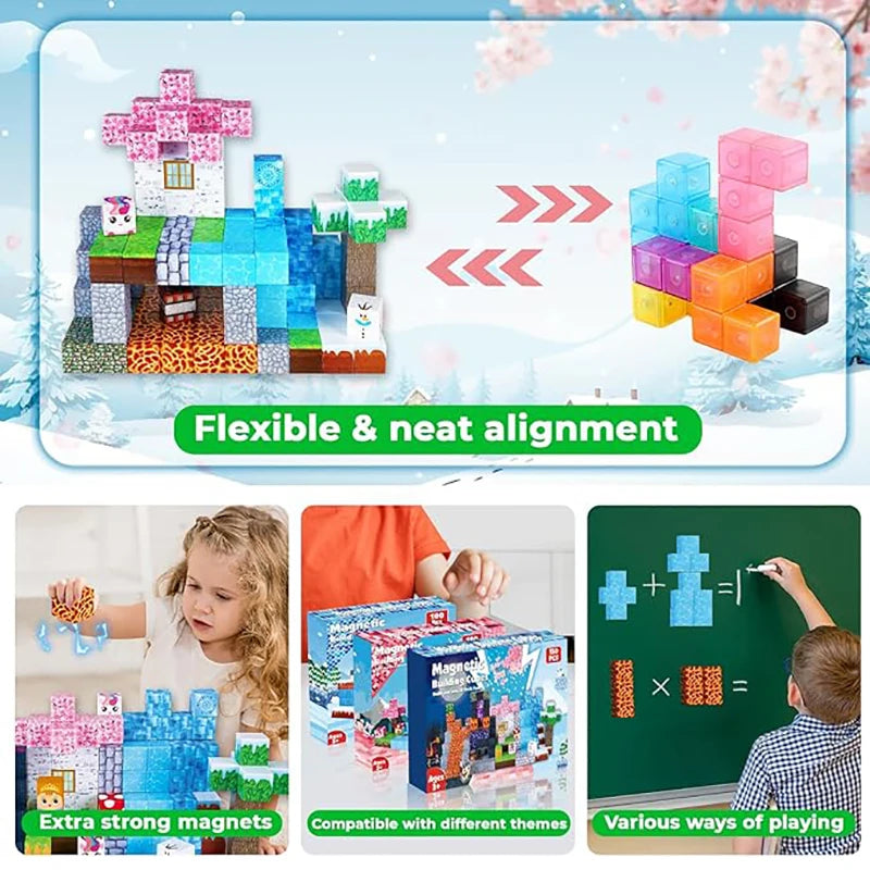 Magnetic Tiles Building Blocks – STEM Educational Toy Set