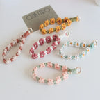 Korean Style Boho Macrame Phone Wristlet Keychain Strap