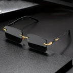 Rimless Rectangle UV400 Fashion Sunglasses for Women & Men