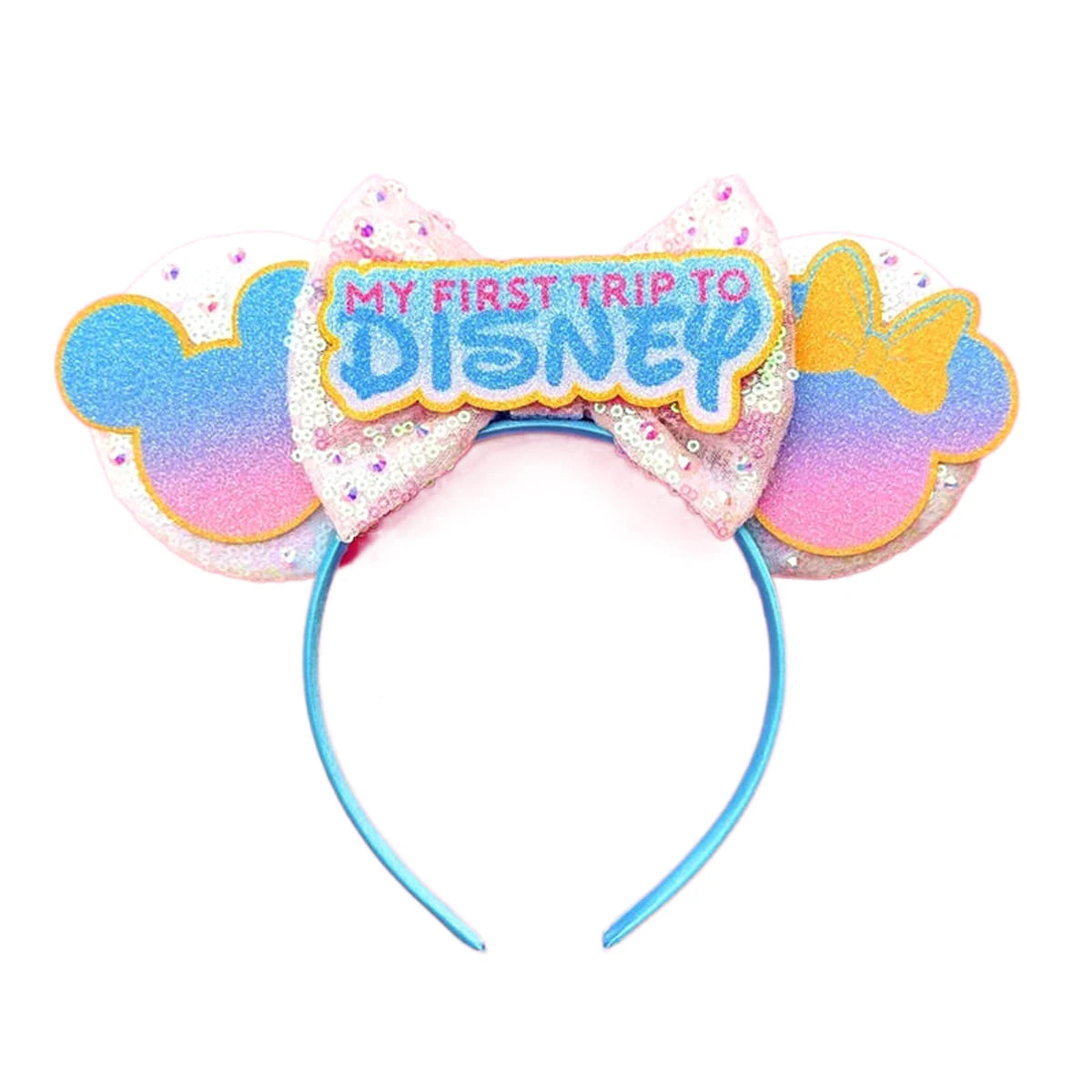 Mouse Ears Sequin Bow Cosplay Headband for Women & Adults