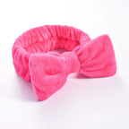 Coral Fleece Bow Spa Makeup Headband for Women
