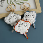 Funny Shrimp Crochet Keychain Cute Ocean Bag Charm