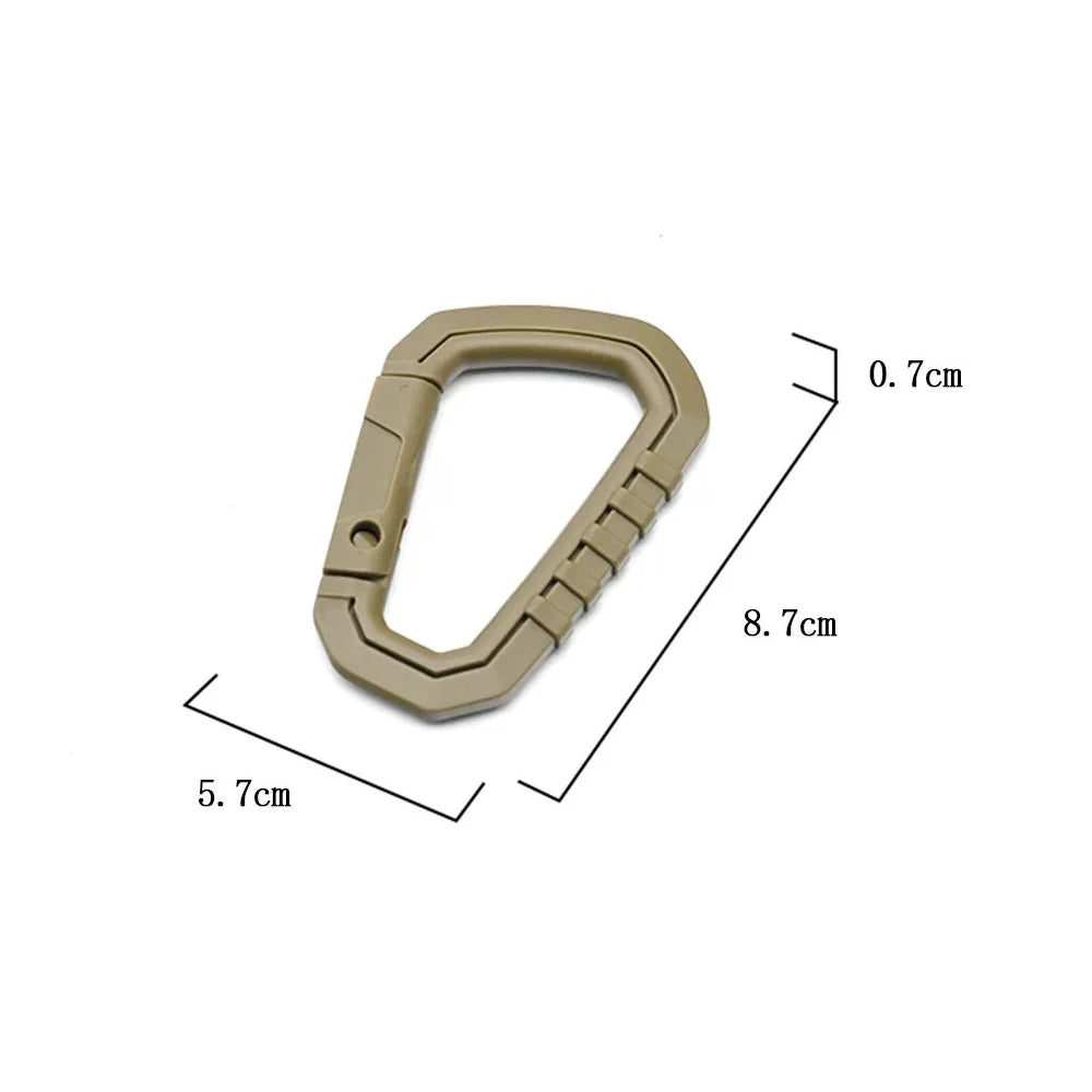 Tactical MOLLE Carabiner Clip EDC Keychain for Camping Gear
