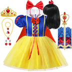 Kids Snow White Princess Costume Dress with Cape