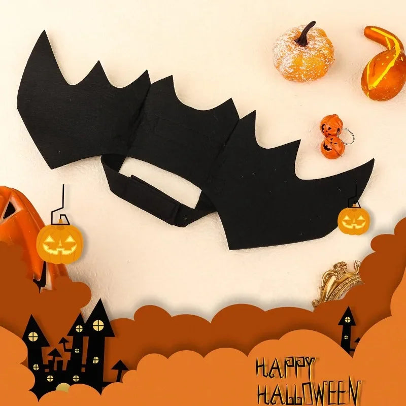 Small Dogs Harness Halloween Pet Bat Wings Dog Bat Costume Wings Halloween Accessory for Puppy Dog Cat Halloween Party Decor