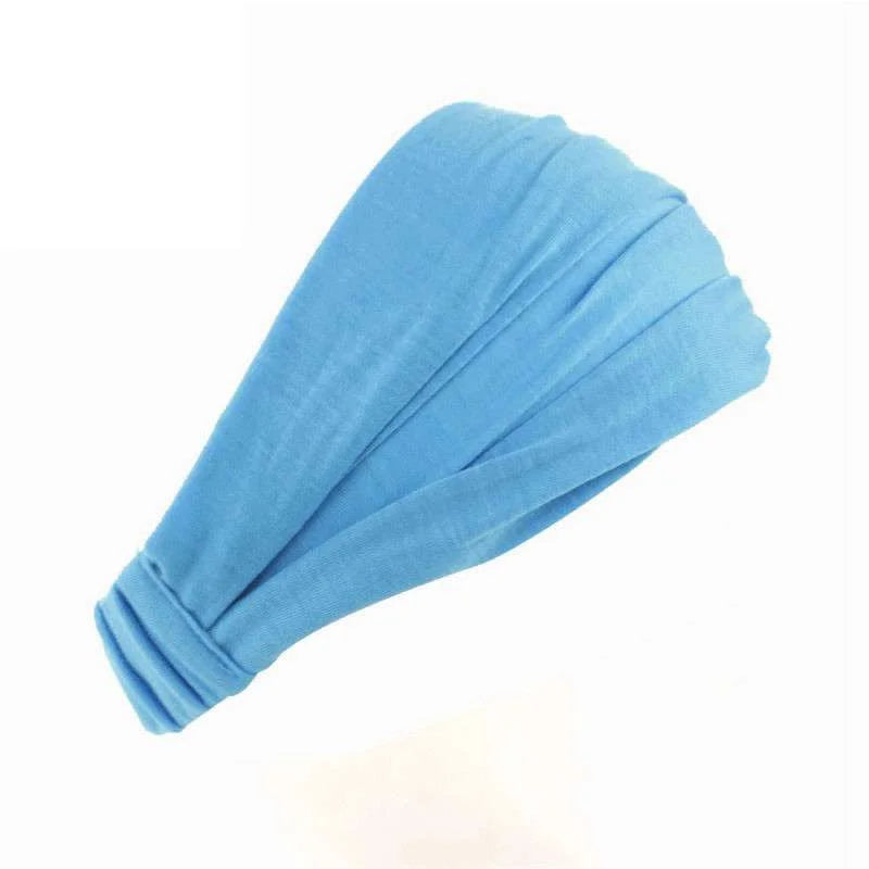 Wide Cotton Knotted Sports Headband for Women