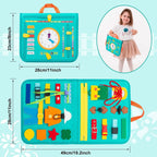 Montessori Toddler Busy Board Activity Book for Fine Motor Skills Learning