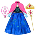 Girl Vestidos Costume Kid Dress Halloween Cosplay Children Birthday Carnival Party Dress Up 2-10 Year