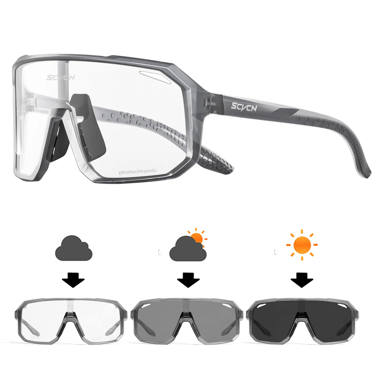 Photochromic Cycling Sunglasses for Mountain Bike & Road Cycling