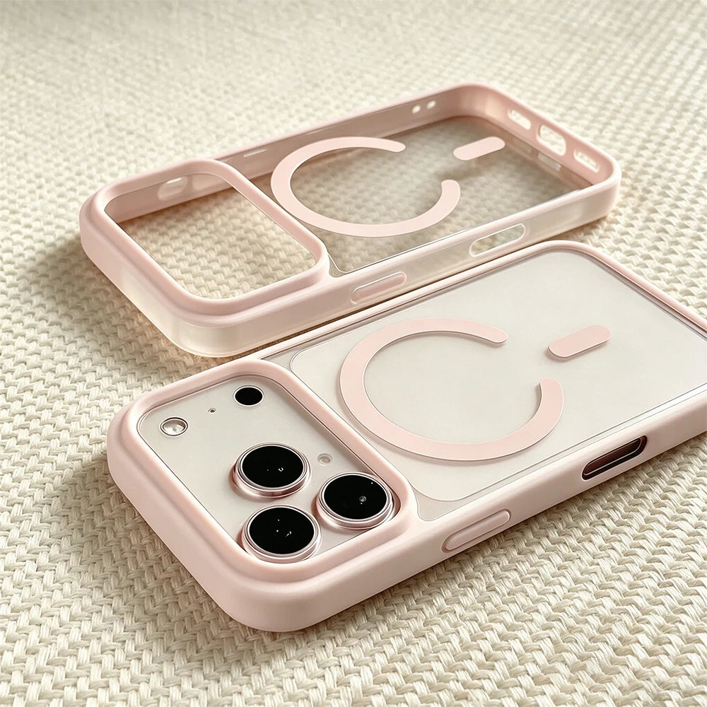 Fashion for Magsafe Wireless Charge Phone Case for iPhone 18 Pro Max 17 Air 16 Plus 15 14 13 12 11 17e 17 Magnetic Acrylic Cover