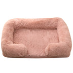 Dog Bed Dog Plush Pet Bed Winter Thickened Pad Dog Sleeping Bed Sofa Removable Pad Dog Small Large Dog Square Kennel