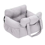 Dog Car Seat with Safety Belt - Non-Slip Pet Car Bed for Small Dogs, Washable Travel Carrier with Secure Straps for Safe Car