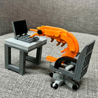 MOC Building block shrimp model figurines, puzzle assembly, boys and girls randomly mixing, Internet celebrity creative parodies