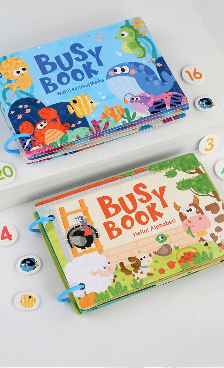 Montessori Busy Book for Kids Interactive Learning Activity Book