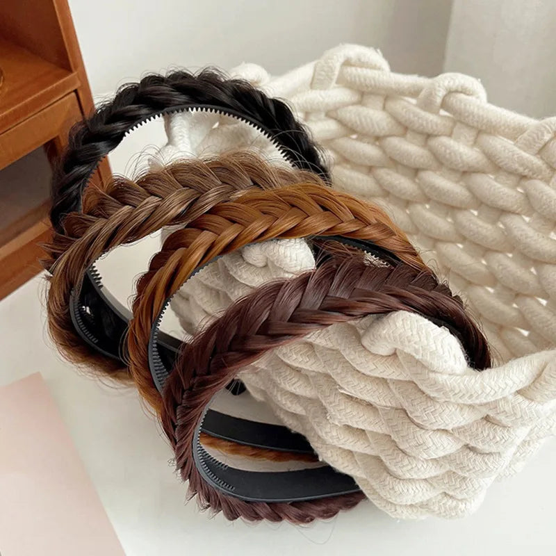Synthetic Braided Headband for Women