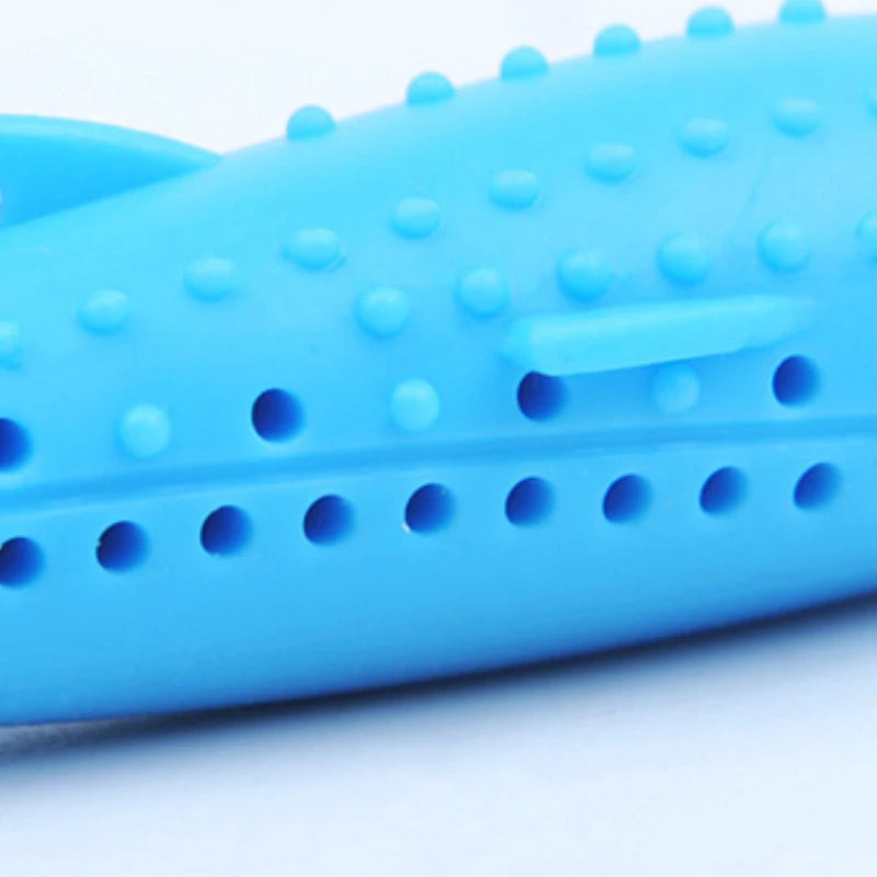 Silicone Fish Cat Toothbrush Toy for Interactive Teeth Cleaning Play
