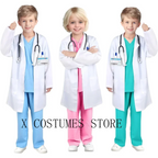Kids Doctor Nurse Cosplay Costume – Surgical Uniform Role Play Outfit