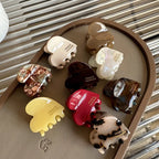 Mini Heart Acetate Hair Claw Clip for Women & Girls