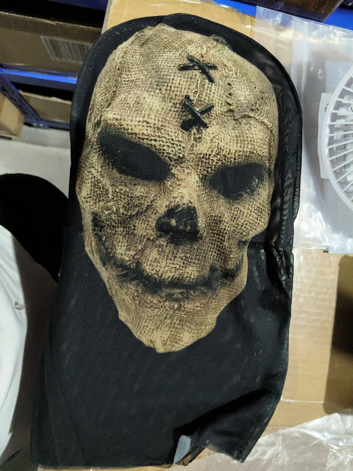 Halloween Ghost 3D Printed Mask, Stretchy Mesh Full Head Accessory, Fun Horror Cosplay Party Halloween