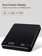 Electronic Coffee Scale with Timer and Silicone Pad USB Rechargeable