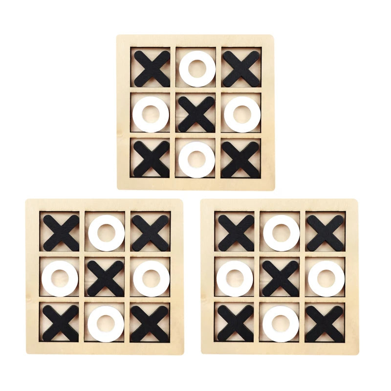 Montessori Wooden Mini Chess Brain Training Puzzle Toy for Kids