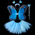 Luminous Wings Flashing Butterfly Skirt Lights Suit LED Children Costume Props Girls Skirts Angel 2-8year Easter Valentines Day