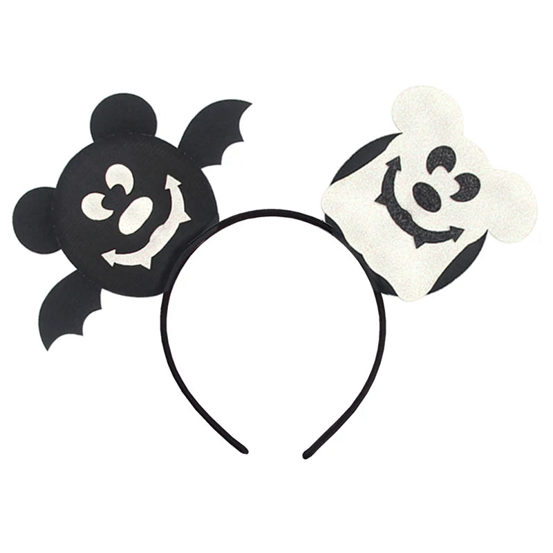 2026 Festival Party Cosplay Mouse Ears Headband 3.3" Ears Glitter Hairband For Boys Girls DIY Cartoon Hair Accessories