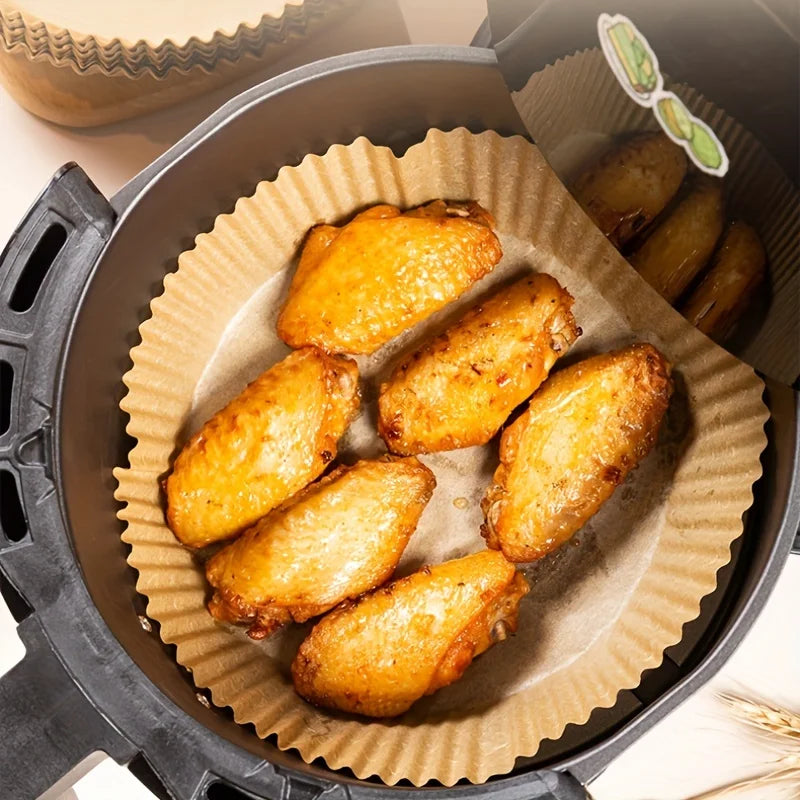 Disposable Air Fryer Paper Liners – Oil Proof Non-Stick Parchment Baking Paper