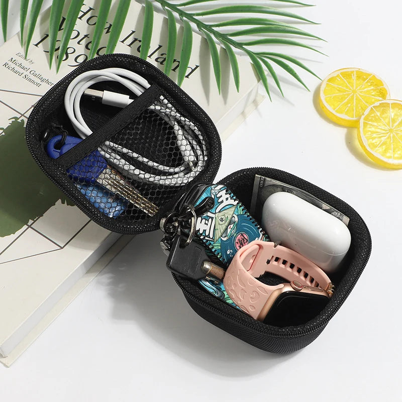 Portable Mini Hard Shell Electronics Organizer Case