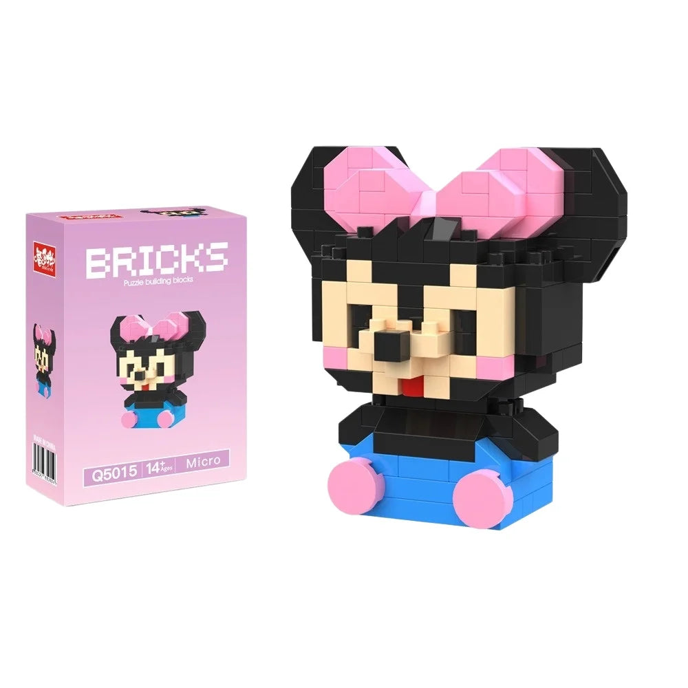 Disney 214 style Winnie LinaBell StellaLou Building Blocks Princess Cartoon Figrues Bricks Children's Assembly Toys Model Gift