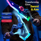 New cool battle axe catapult laser sword dual form shadow sword axe boy luminous sword toy