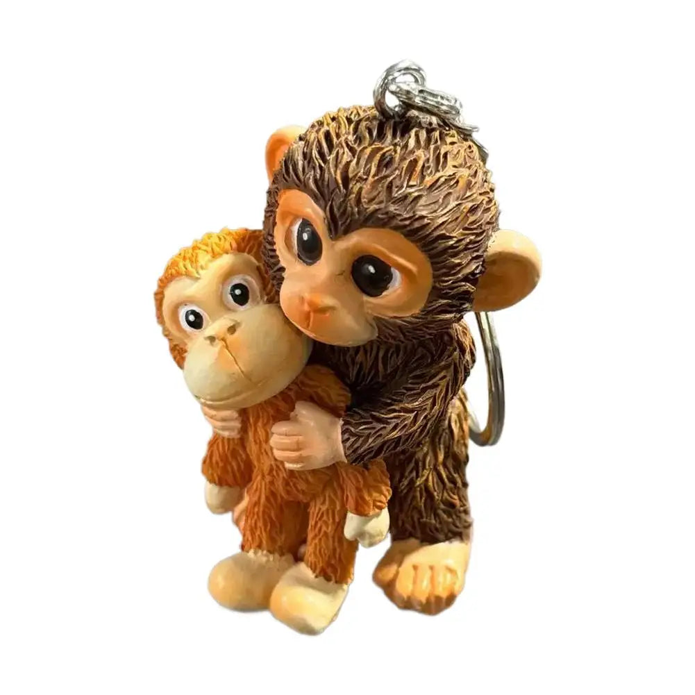 Funny Crochet Monkey Keychain Cute Backpack Bag Charm
