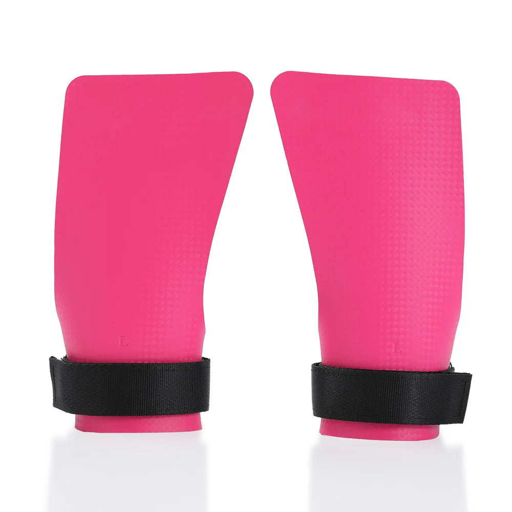 A Pair of Carbon No Finger Hole Hand Grips for Crossfit Pull Ups Cross Training Kettlebell Gymnastics Workout Palm Protector