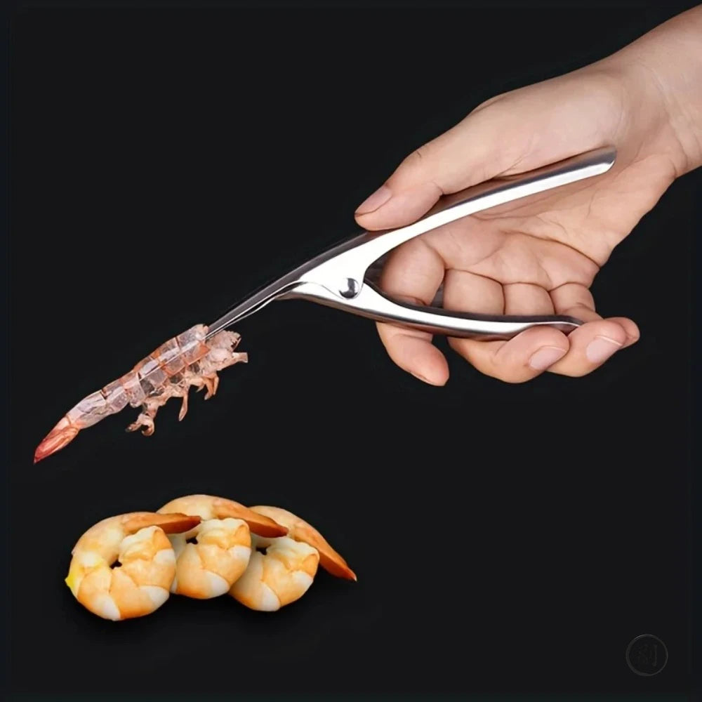 Stainless Steel Shrimp Deveiner – Ergonomic Fishbone Seafood Preparation Tool