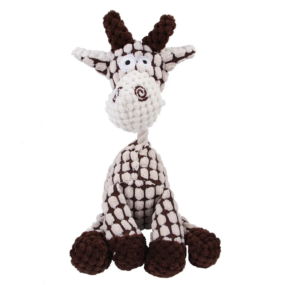 Corduroy Dog Molar Plush Toy for Interactive Chewing and Play