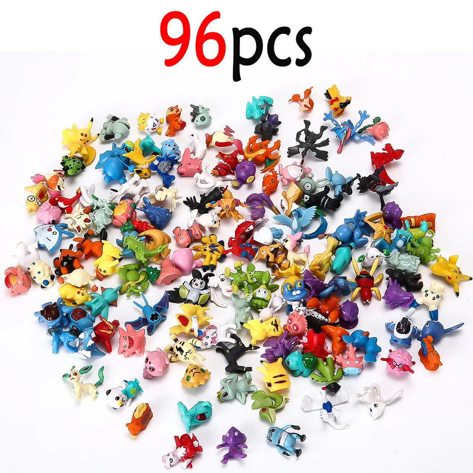 144 Pcs/Lot Mini Pokemon Figure Pikachu Kids Model Toys 2-3cm Kawaii Figurine PVC Dolls 6*24pcs Toys Wholesale