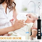 Wireless Rechargeable Electric Milk Frother - 3 Speeds, Handheld Foam Maker for Latte, Cappuccino, Hot Chocolate - USB Rechargea