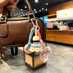 Crochet Badminton Keychain Mini Sports Bag Charm