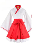 2025 Halloween Costume de Cosplay en forme de renard, Kimono rouge et blanc, vêtements de Style japonais, tenue pour filles,