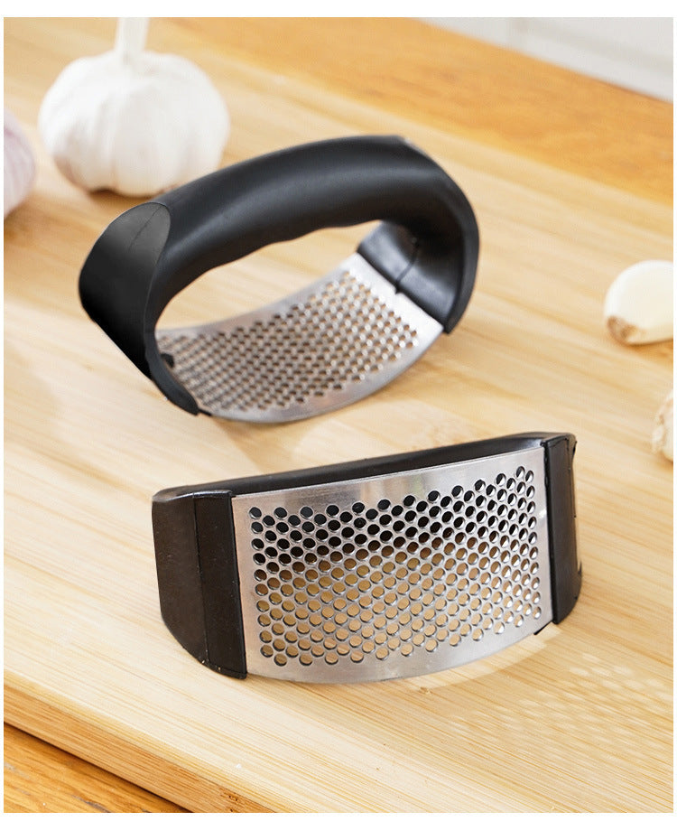 Stainless Steel Garlic Press – Manual Garlic Crusher & Mincer