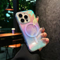 Color Feather Gradient Magnetic Protective Cover For Apple IPhone18 17 Pro Max 16Pro, 16, 15, 14, 13, 12Pro 11 Series Phone Case