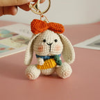 Cute Mushroom Rabbit Crochet Keychain Bunny Bag Charm