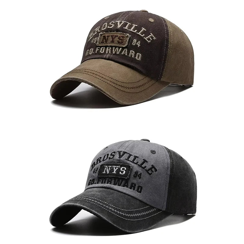 Washed Embroidered Baseball Cap with Curved Brim for Everyday Style
