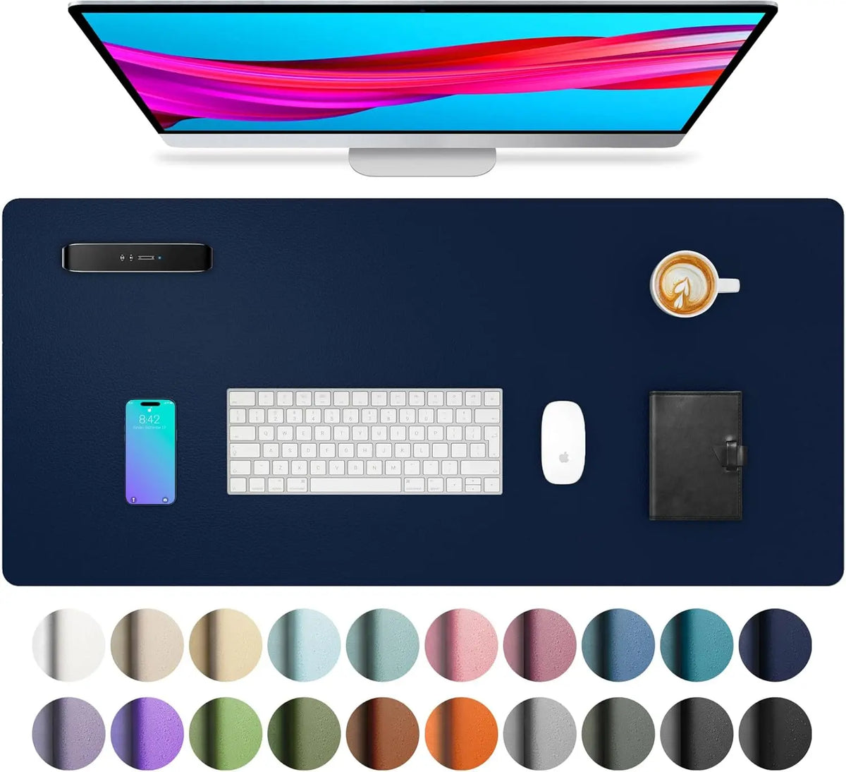 Mouse Pad Large Office Desk Mat ,Waterproof PU Leather Desktop Keyboard Desk Pad Gaming Mousepad Desk Writing Pad for home
