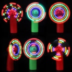HOT SALE Colorful Glowing Mini Fan Windmill Toy Flashing Light Up Fan Kids Toy Gift Mini Handheld Fan LED Light Party Props Toys