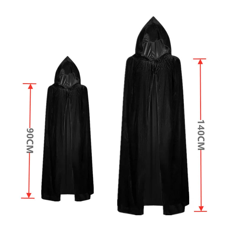 Kids Grim Reaper Costume with Glowing Red Eyes – Halloween Scary Outfit