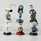 Nightmare Before Christmas Jack Jack Skellington / Freddy Krueger Bobble Head Doll PVC Action Figure Collection Toy
