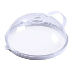 Microwave Food Splash Proof Cover Transparent Lid with Steam Vent & Handle