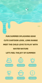 Kids Backpack Water Gun for Summer Beach Pool Outdoor Fun Toy