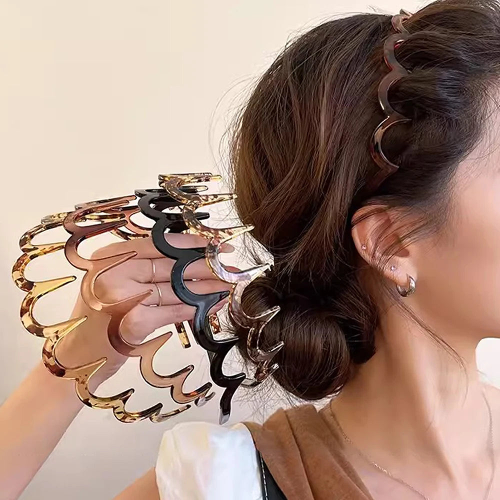 Korean U Shape Non-Slip Hair Comb Headband for Women